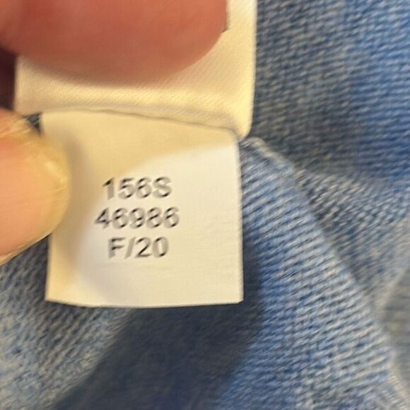 Orvis Mens XXL Blue Merino Wool V Neck Pullover Knit Stretch Sweater 156S READ - Picture 8 of 8